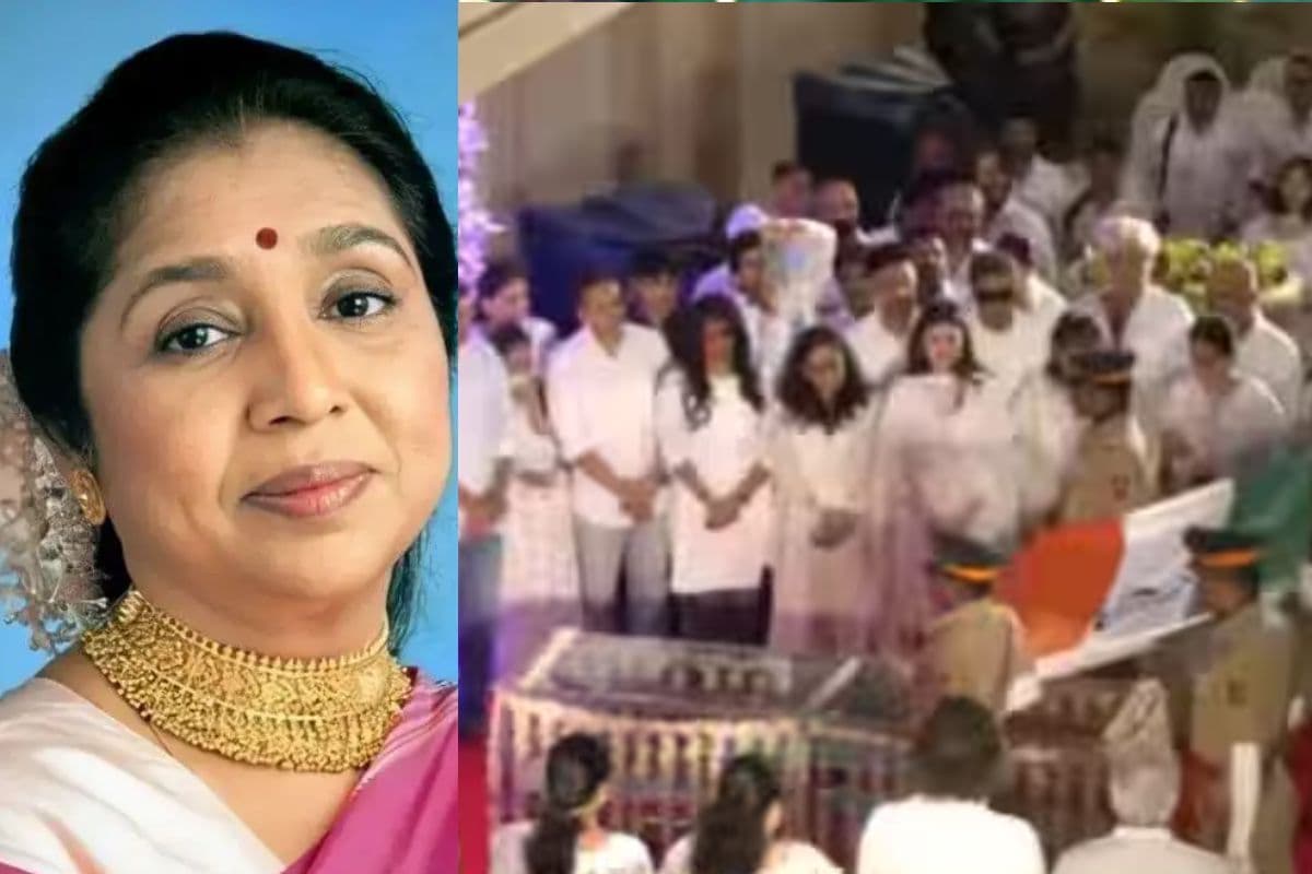 आशा भोसले के पार्थिव शरीर को तिरंगे में लपेटा गया, फूट-फूट कर रोई पोती, सामने आया ये वीडियो