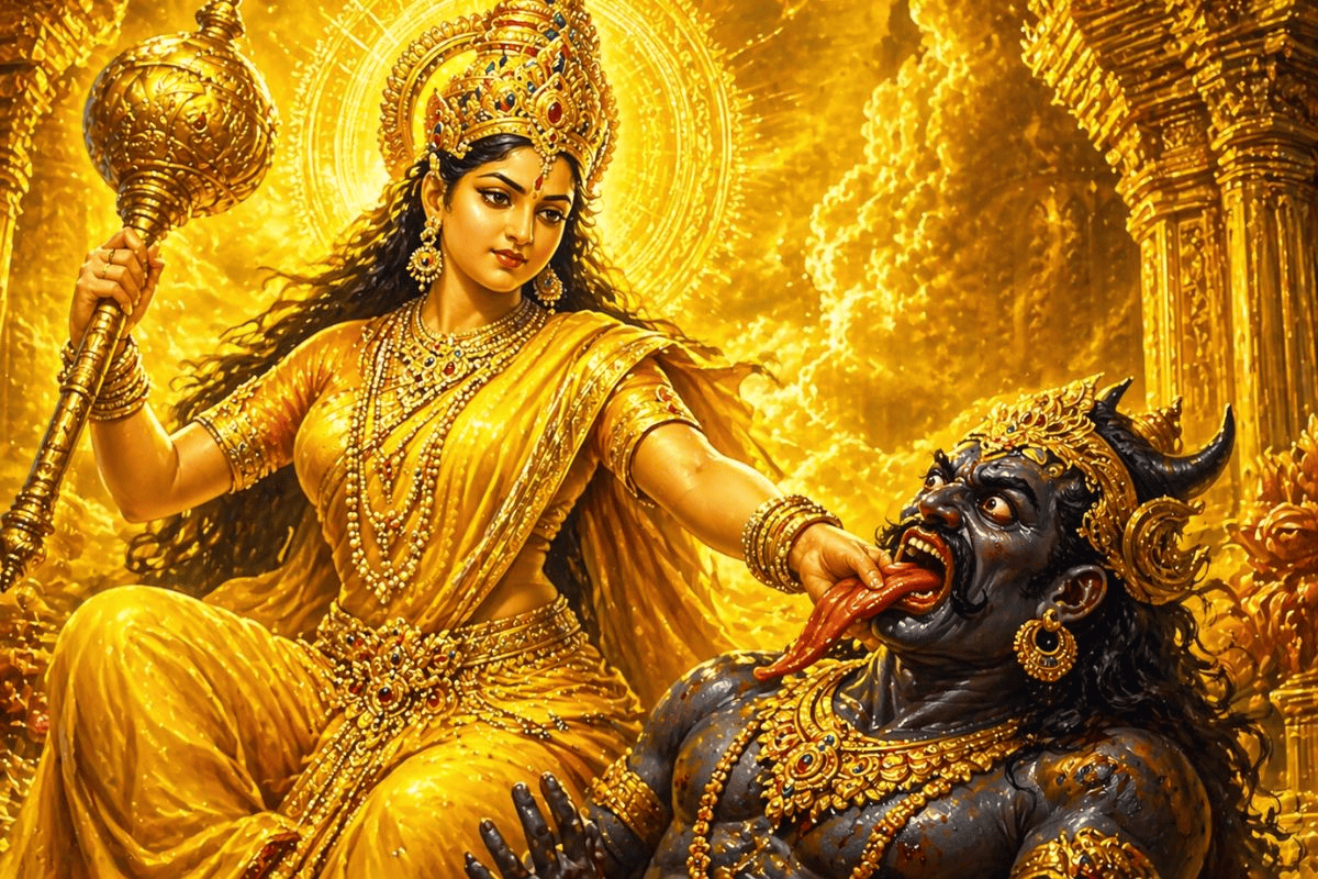मां बगलामुखी क्यों खींचती हैं शत्रु की जीभ? जानें पौराणिक कथाओं में छिपा रहस्य