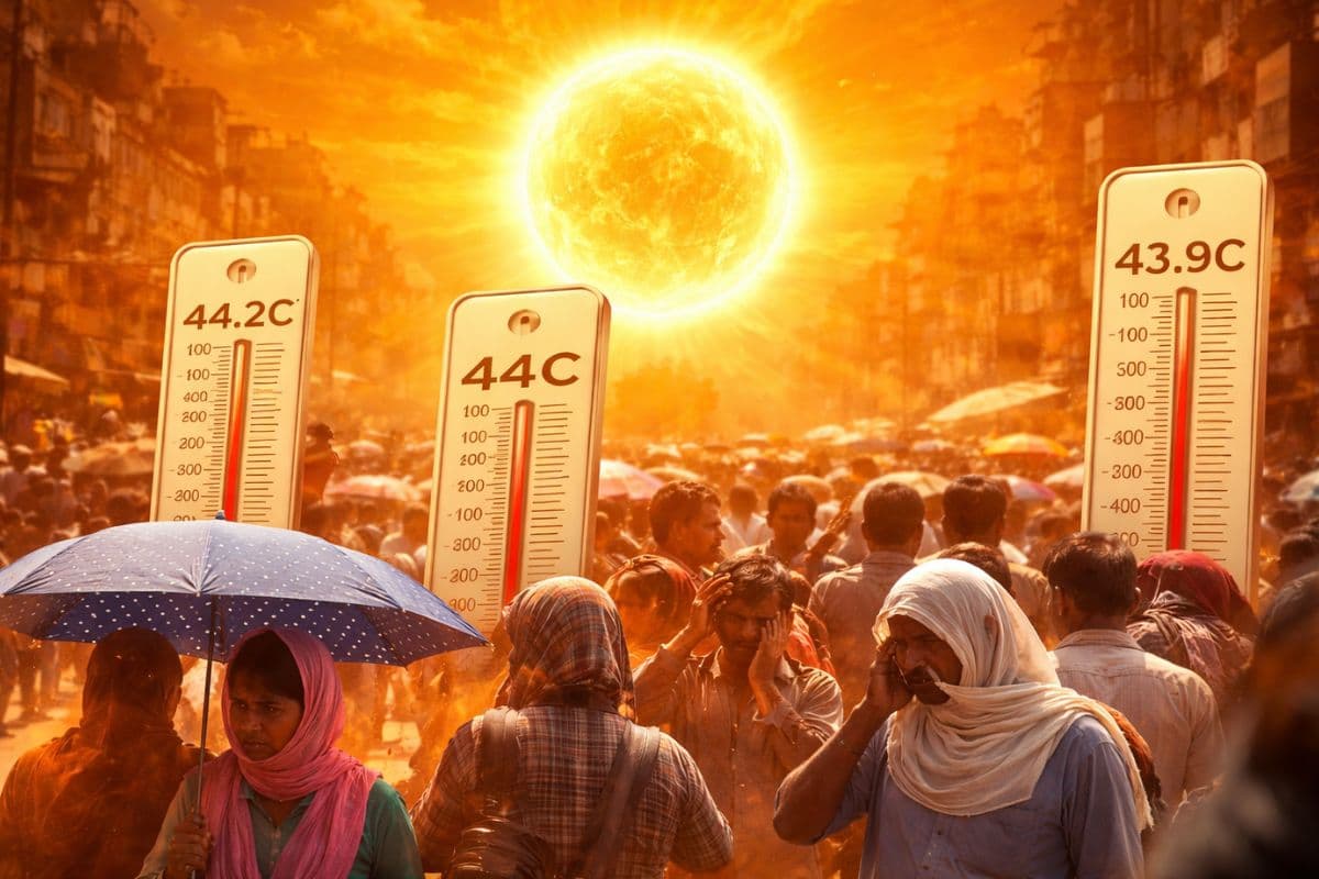 भीषण गर्मी का कहर , 44.2, 44, 43.9 डिग्री सेल्सियस पहुंचा तापमान, आग उगल रहा आसमान