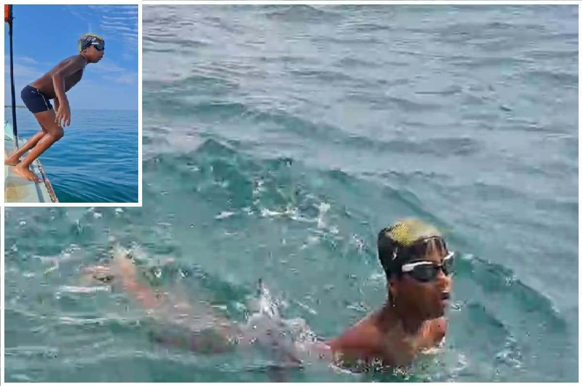 समंदर की लहरों को चीरकर विश्व रिकॉर्ड बनाएंगे नन्हा इशांक, भारत से तैरकर जाएंगे श्रीलंका