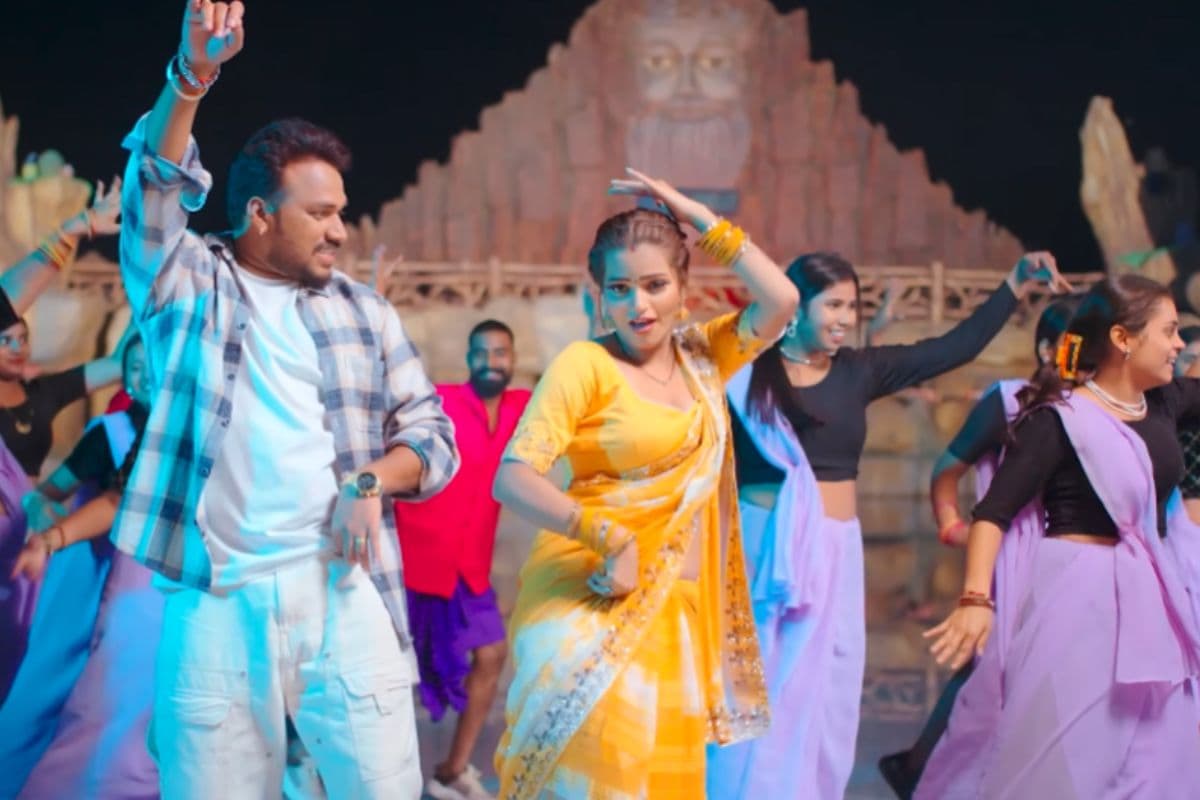 आलोक रंजन के नए गाने 'कमर अमर कैला' ने मचाई धूम, पीली साड़ी में मिस अद्विका ने ढाया कहर