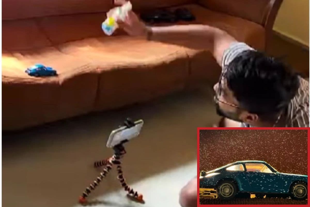 WATCH: टॉय कार, स्प्रे बॉटल और लाइटिंग से बंदे ने बनाया सिनेमैटिक वीडियो, Porsche और Audi ने दिया शाउटआउट