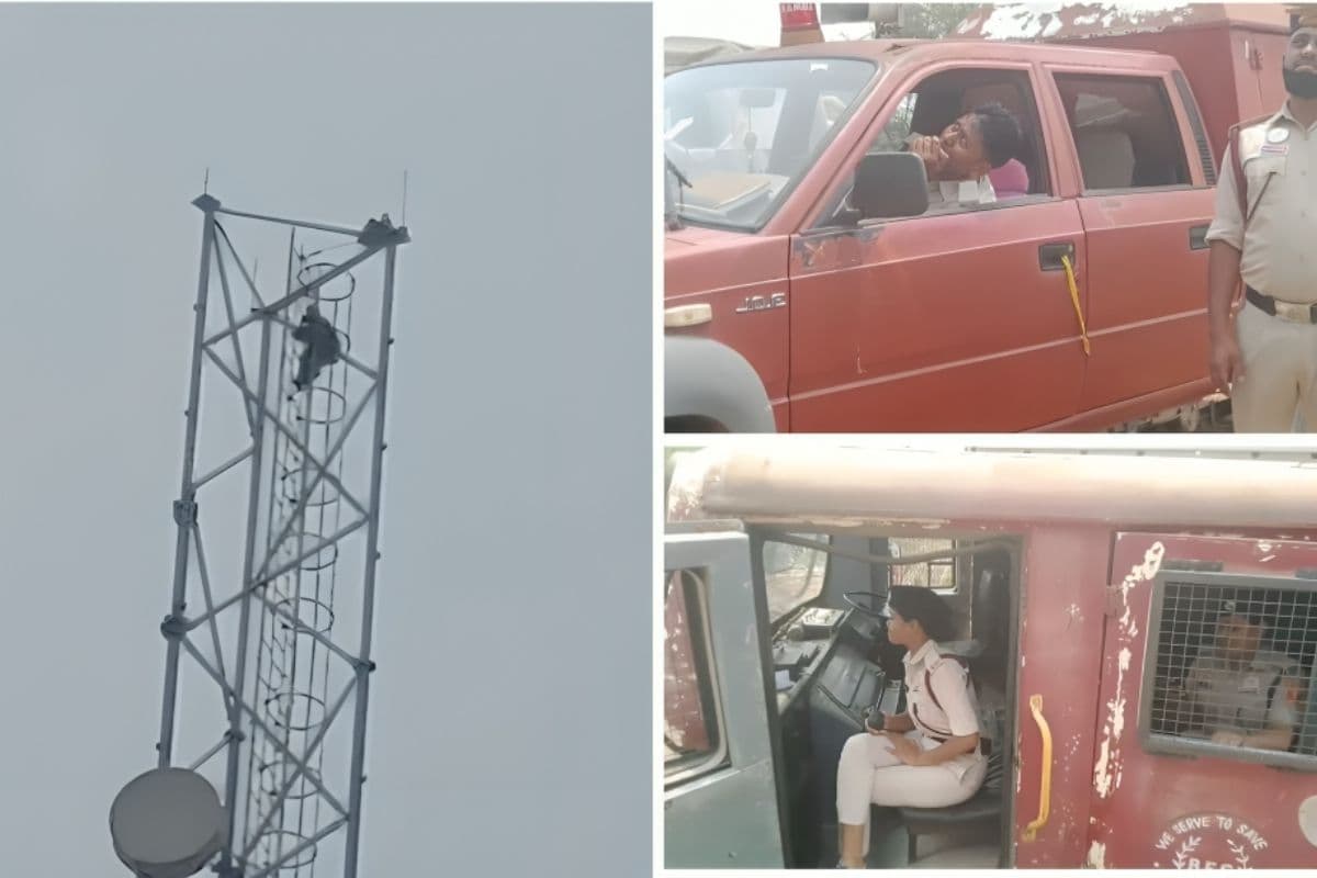 मधुबनी में 120 फीट ऊंचे मोबाईल टॉवर पर चढ़ी महिला, 2 घंटे से हाई-वोल्टेज ड्रामा जारी
