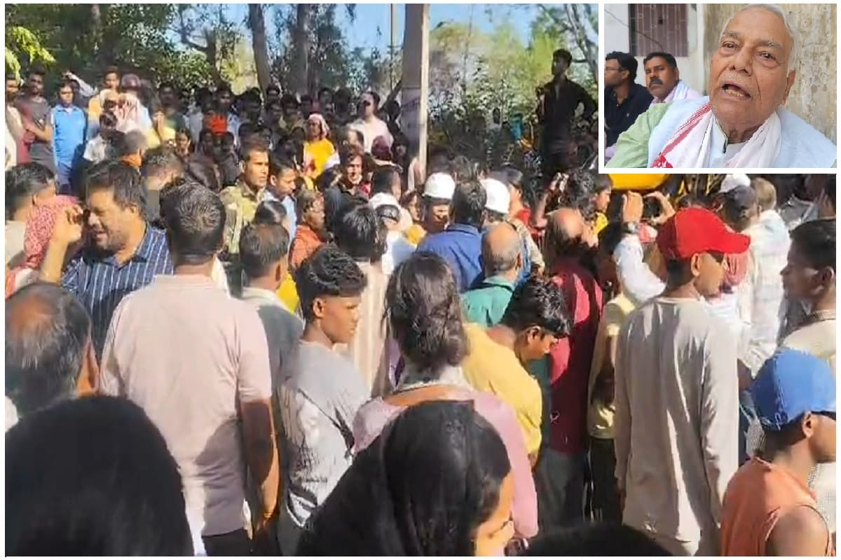 घर खाली कराने के लिए पतरातू के हेसला में हाई वोल्टेज ड्रामा, मौके पर पहुंचे यशवंत सिन्हा