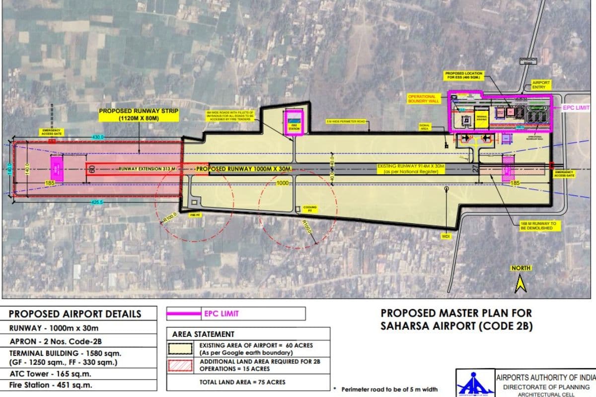 सहरसा एयरपोर्ट के लिए टेंडर जारी, अपग्रेडेशन और नए बिल्डिंग के निर्माण का रास्ता साफ