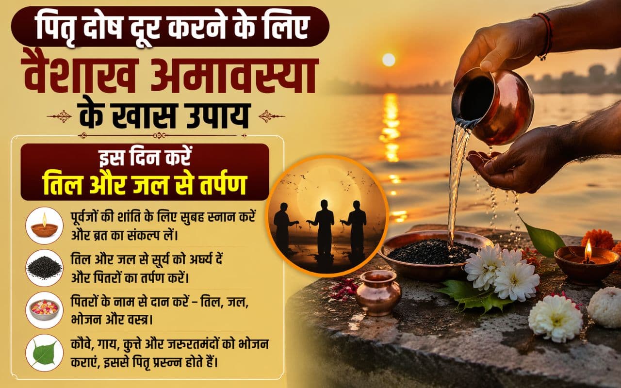 पितृ दोष दूर करने के लिए वैशाख अमावस्या के खास उपाय, इस दिन करें तिल और जल से तर्पण