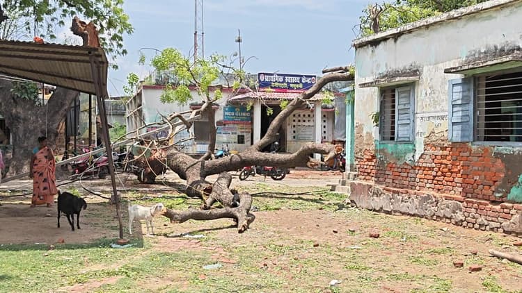 Madhubani news: बेनीपट्टी पीएचसी में आंधी-तूफान का कहर, स्वास्थ्य सेवाएं ठप