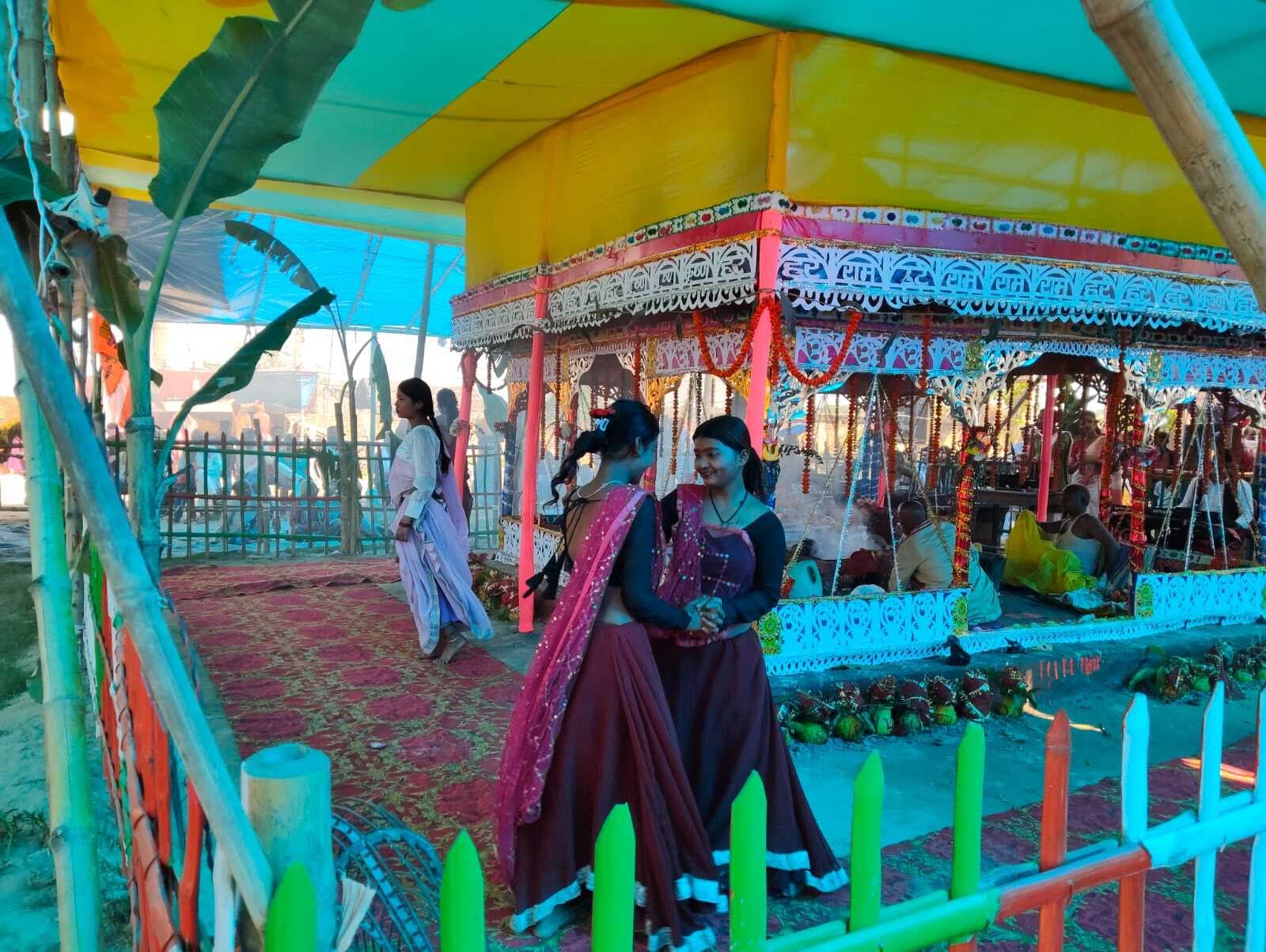 बौरने भगवती मंदिर में 48 घंटे का रामधुन, दूसरे दिन भक्ति में डूबा रहा माहौल