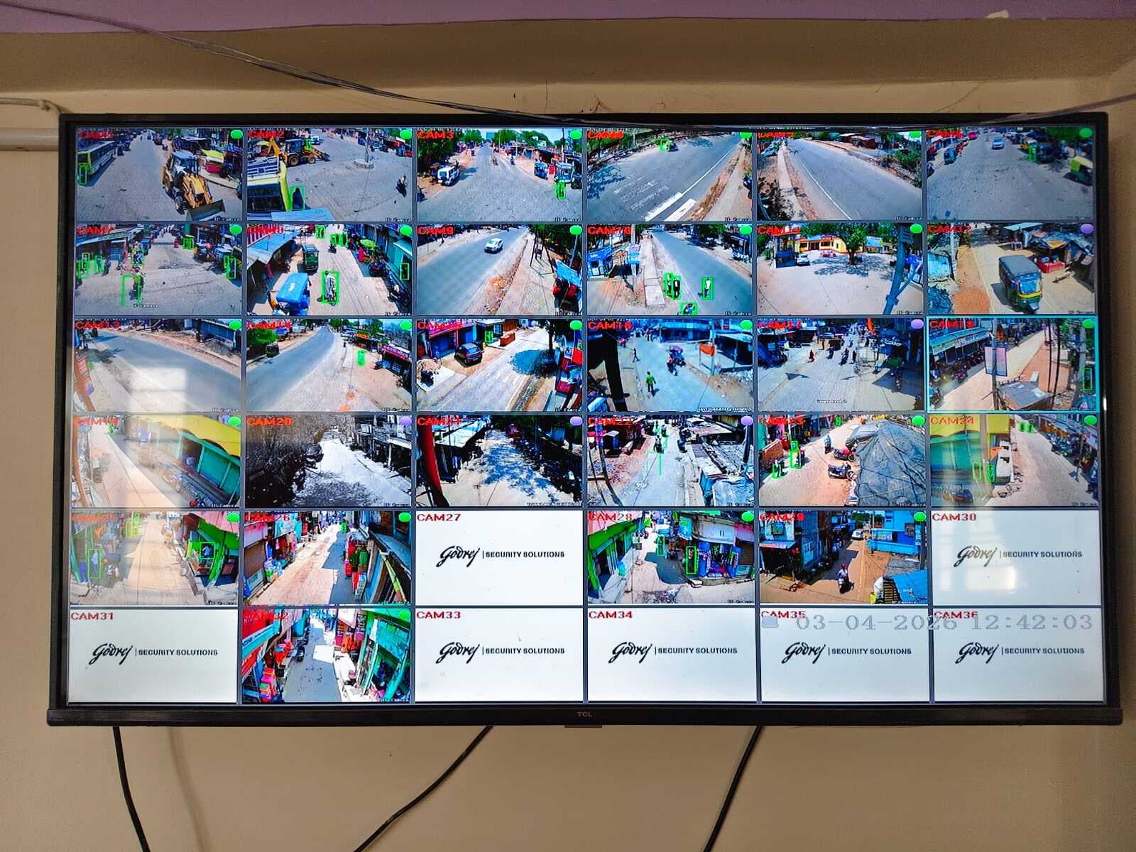 चार साल बाद पुनः बंद 36 सीसीटीवी कैमरे शुरू