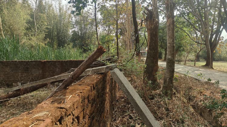 टूटे पोल व लटकते तार से हादसा का भय