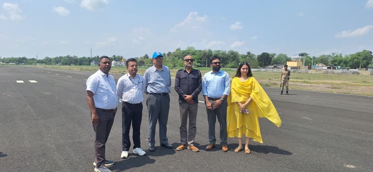 छह सदस्यीय टीम ने हवाई अड्डे का किया निरीक्षण
