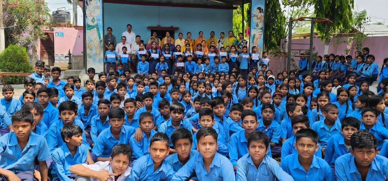 मध्य विद्यालय काशिमपुर की छात्रा खुशी प्रधानमंत्री व आशीष बने शिक्षा मंत्री