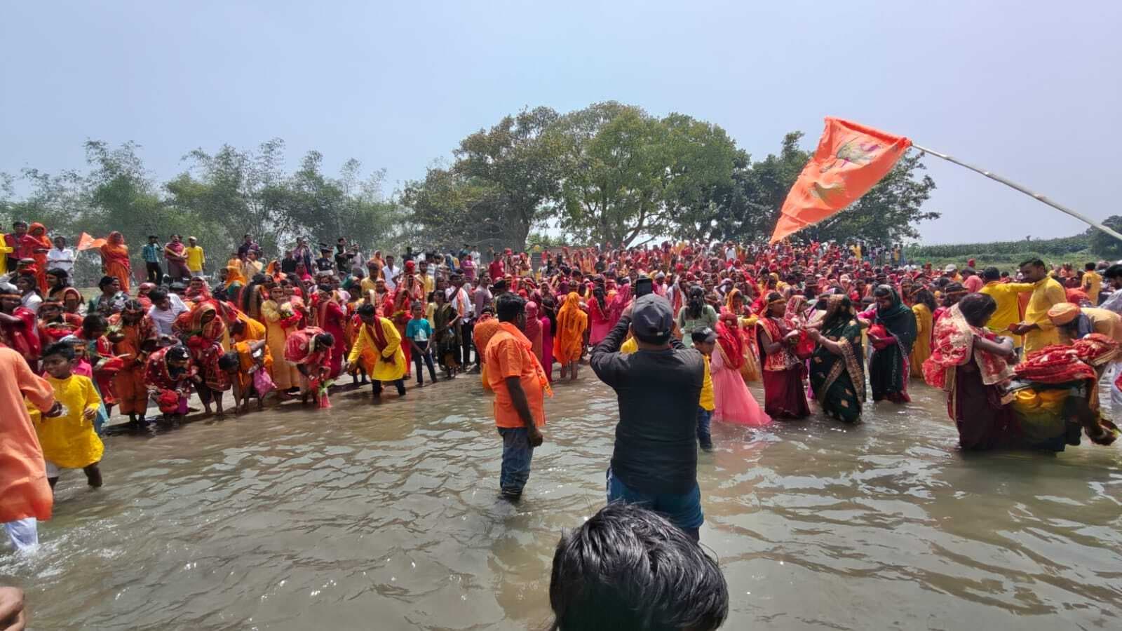 कलश यात्रा के साथ शुरू हुई तीन दिवसीय रामधुनी