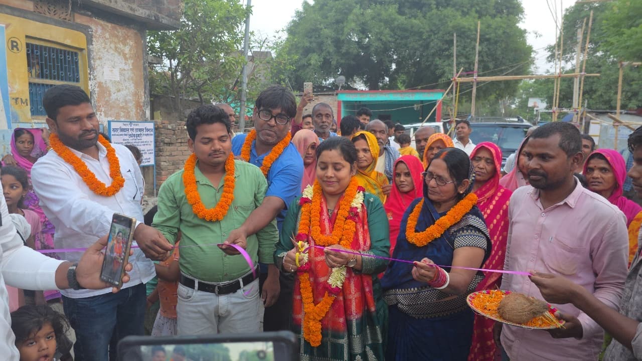 आरसीसी नाला निर्माण कार्य का नगर सभापति ने किया उद्घाटन