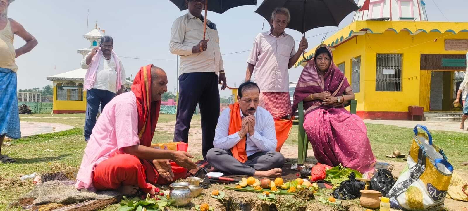 गंगेश्वर धाम में गणेश मंदिर निर्माण को लेकर हुआ भूमि पूजन