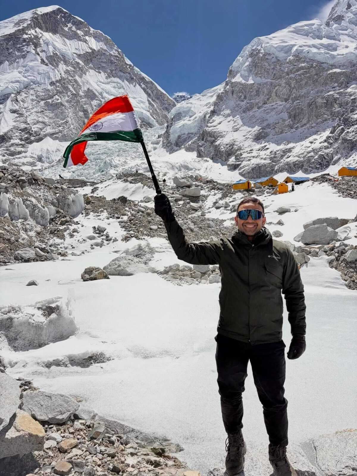 kunal sarangi reached on everest base camp : कुणाल षाडंगी पहुंचे एवरेस्ट बेस कैंप