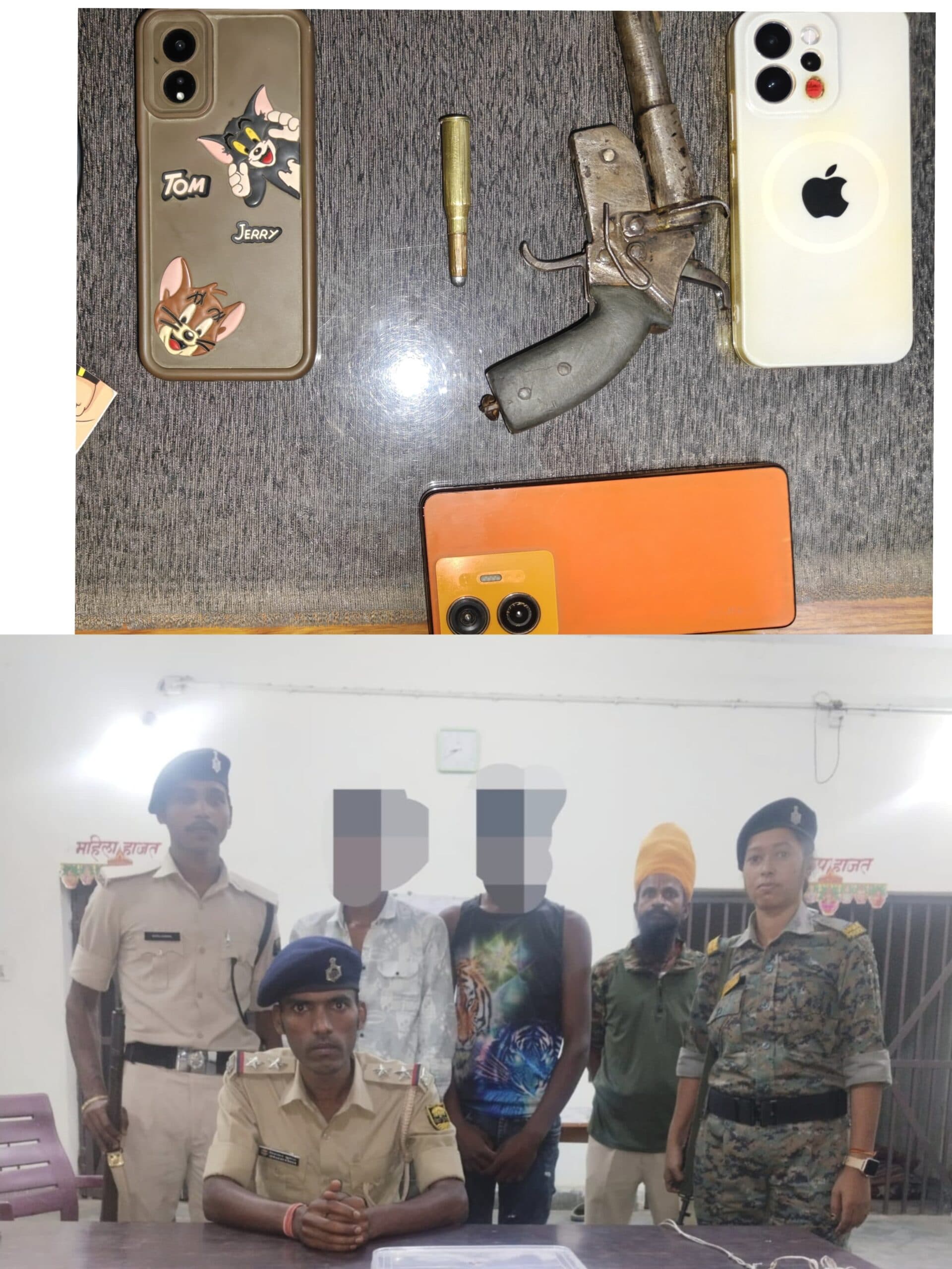 दो युवक कट्टा व कारतूस के साथ गिरफ्तार