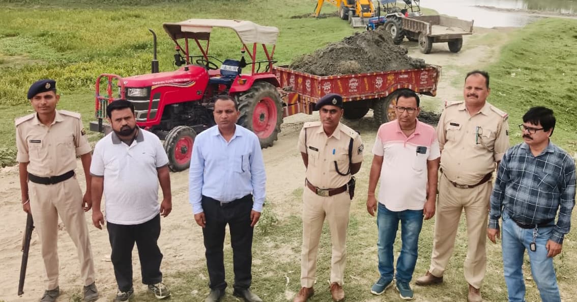 एसडीओ की जांच में फरियानी बांध से अवैध मिट्टी खनन करते जेसीबी व दो ट्रैक्टर जब्त