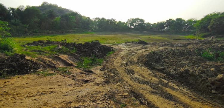 बारकोप के सूखे पोखर से सिंचाई और जीवन प्रभावित