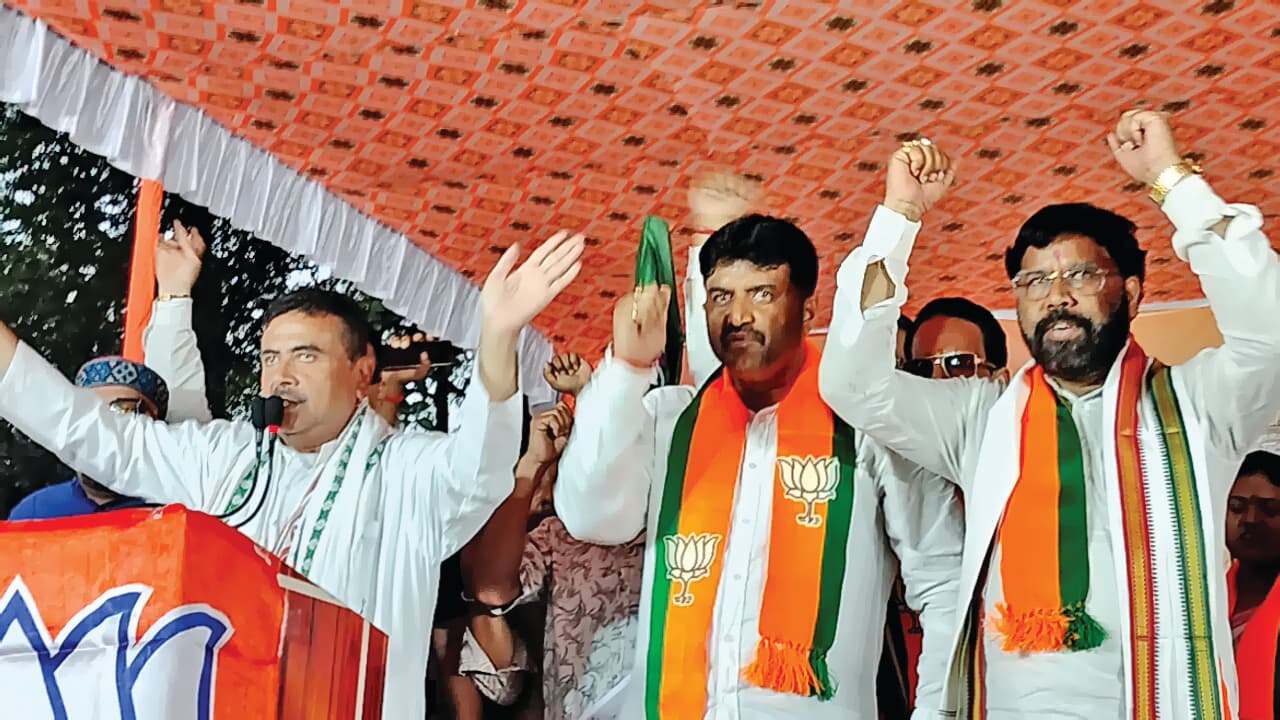 बंगाल में लायें डबल इंजन सरकार फिर देखें विकास की रफ्तार : शुभेंदु अधिकारी