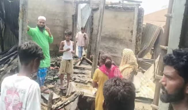 श्रीनगर के जगैली में अगलगी, पांच घर जल कर राख