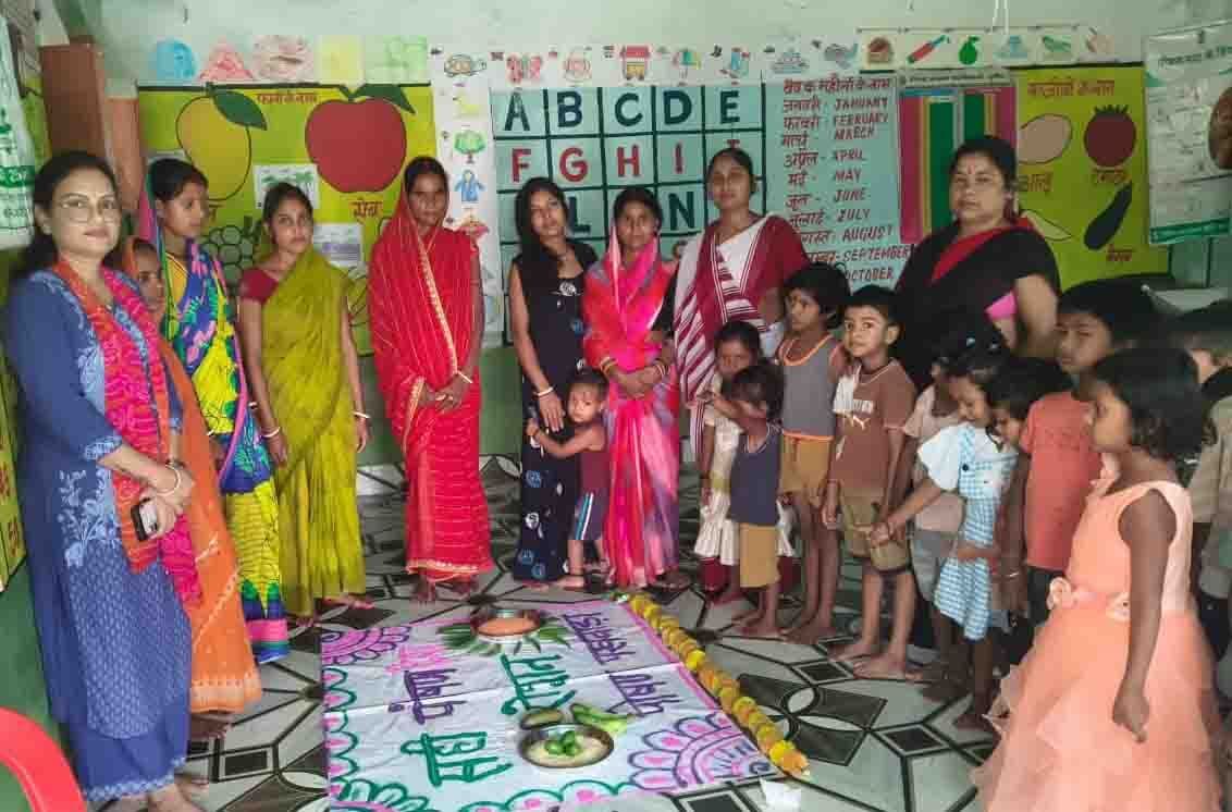 धमदाहा के आंगनबाड़ी केंद्रों पर अलग-अलग कार्यशाला का आयोजन