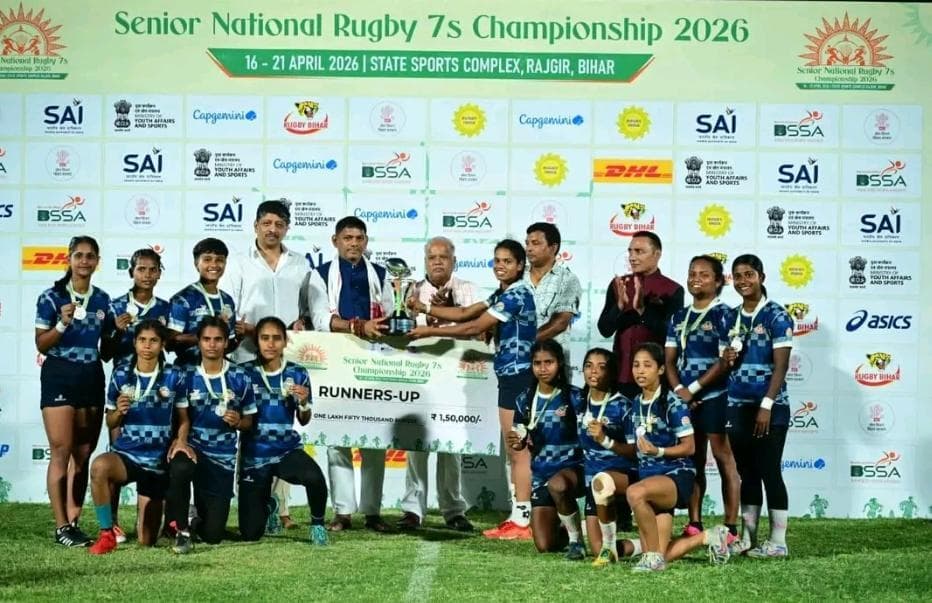 सीनियर नेशनल महिला रग्बी चैंपियनशिप में उपविजेता बनी बिहार की टीम