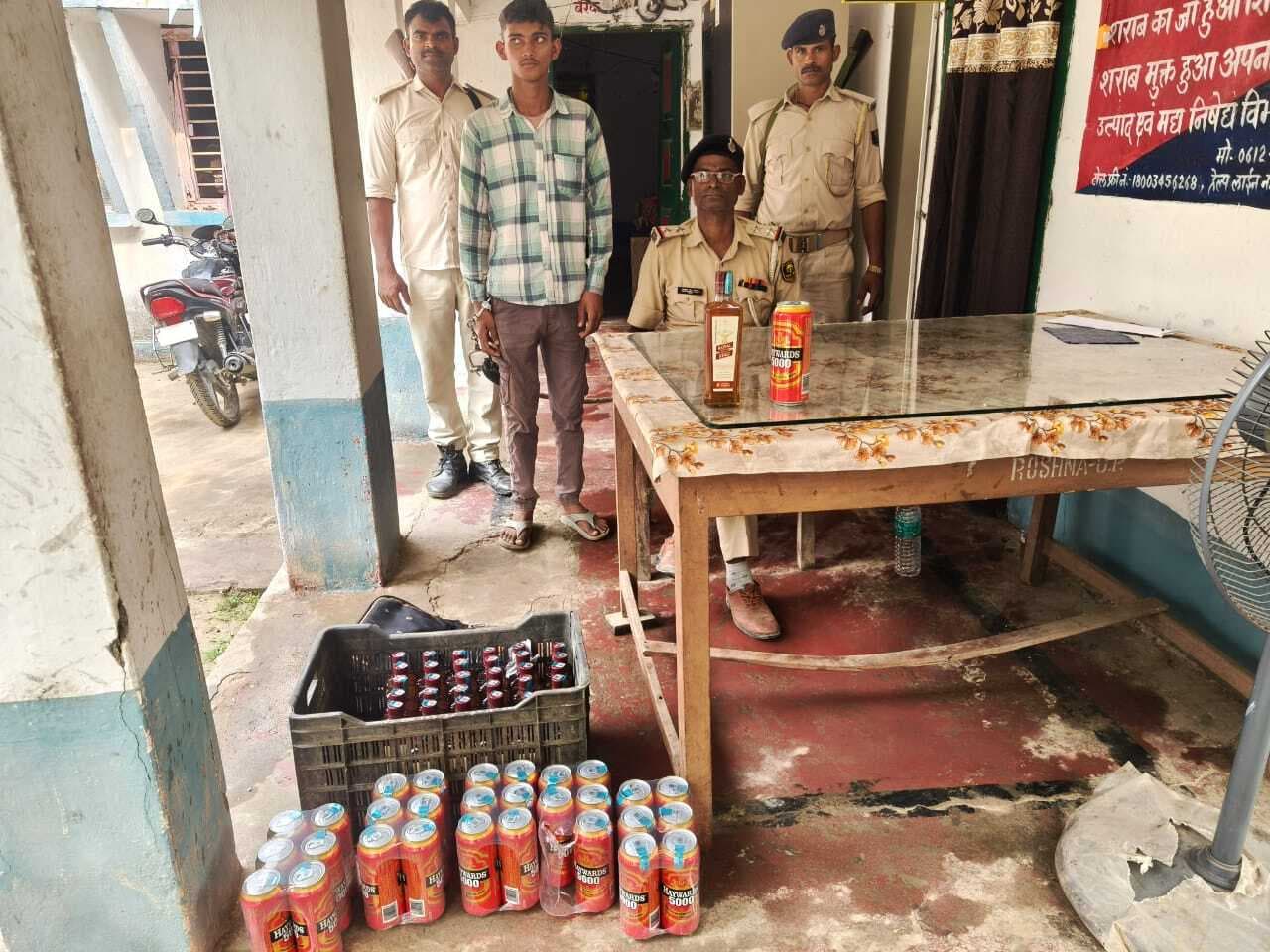 28 लीटर शराब के साथ शराब तस्कर गिरफ्तार