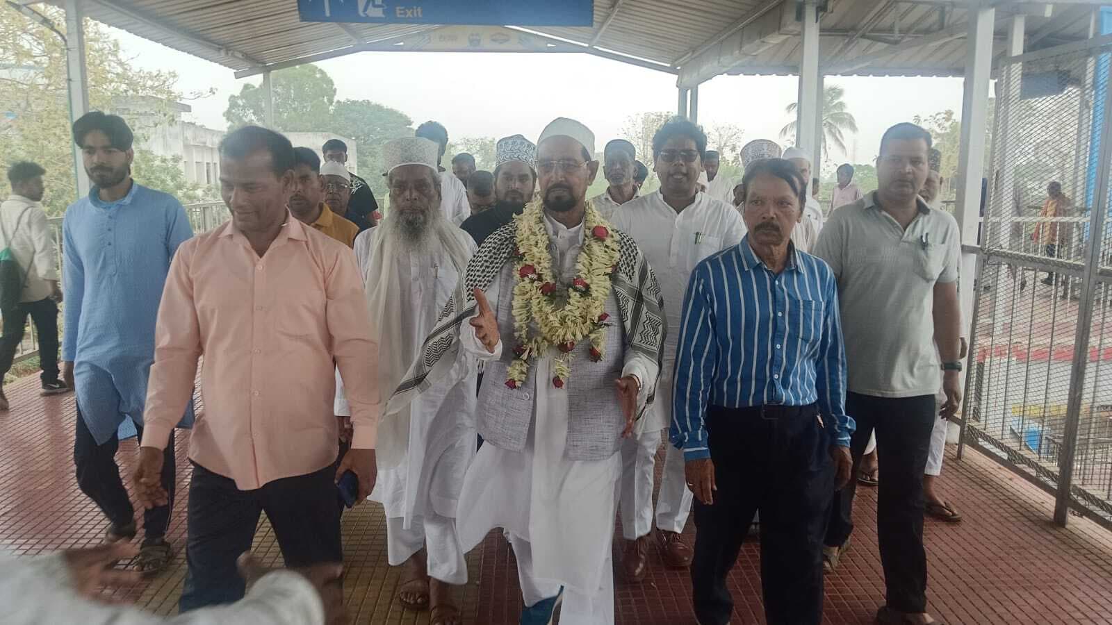 हज यात्रियों का पहला जत्था रवाना