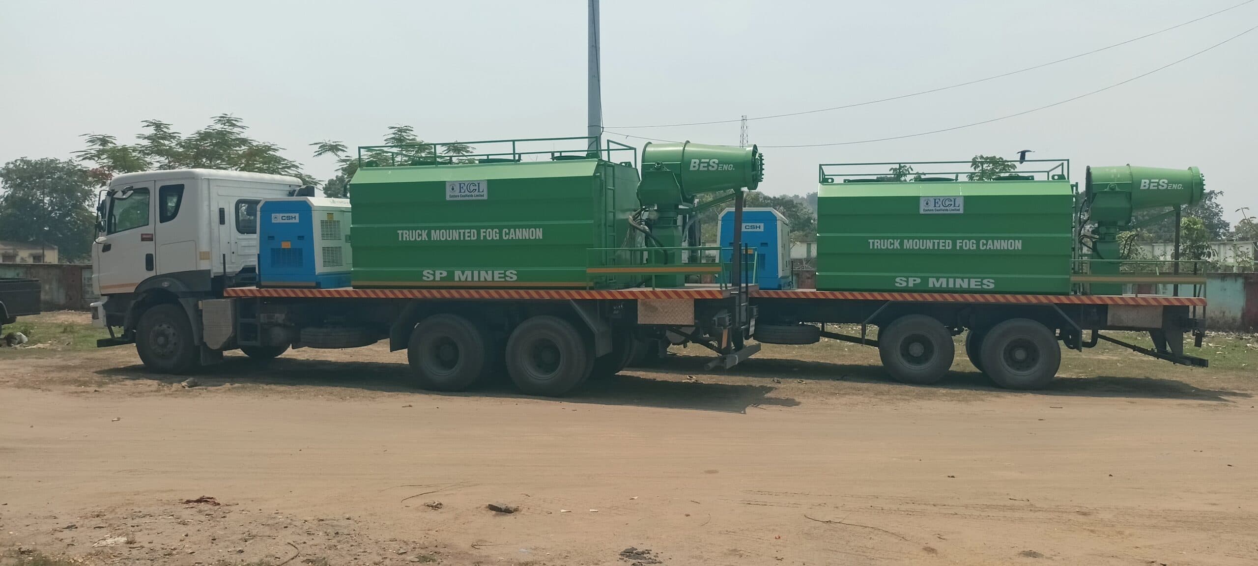 चितरा कोलियरी में धूल प्रदूषण नियंत्रण के लिए फॉग कैनन की हुई तैनाती