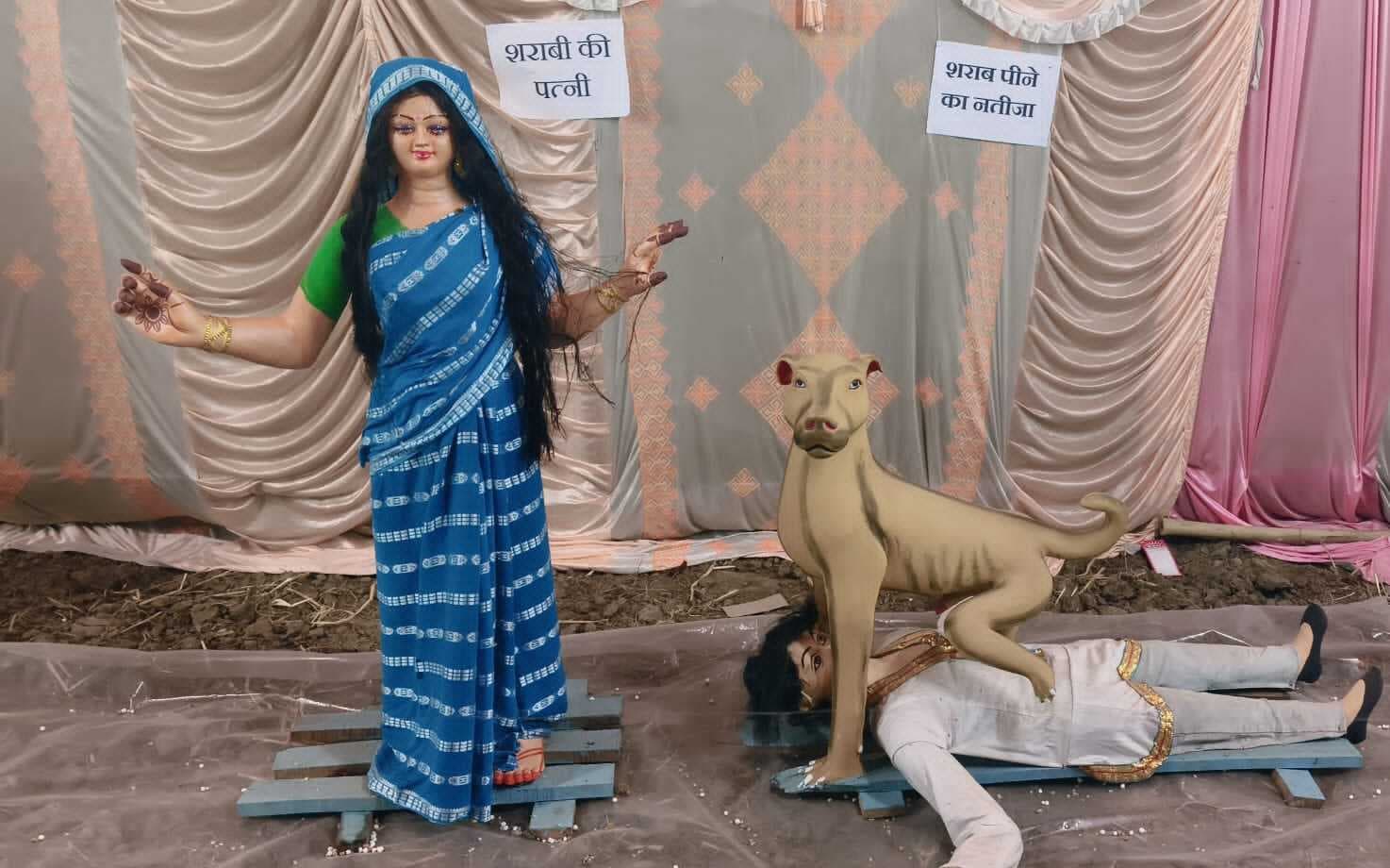 कलाकृतियों के जरिये शराब के दुष्परिणामों के प्रति किया जा रहा जागरूक