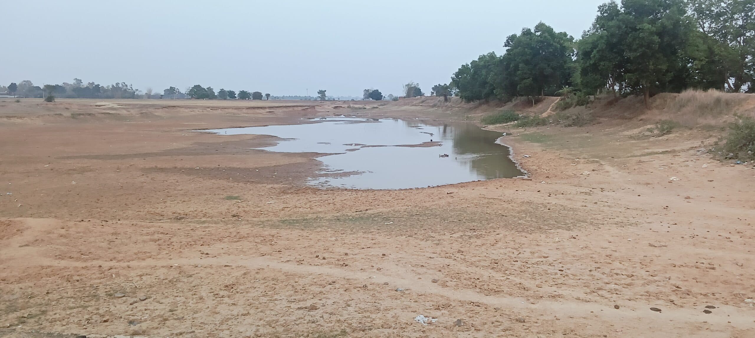 Giridih News :गर्मी से सूखने लगे नदी और तालाब