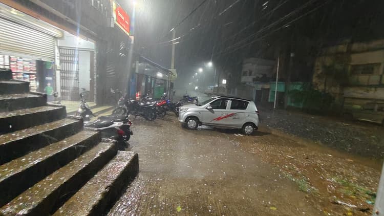 पालोजोरी में झमाझम बारिश ने तापमान में आयी गिरावट, मौसम हुआ सुहावना