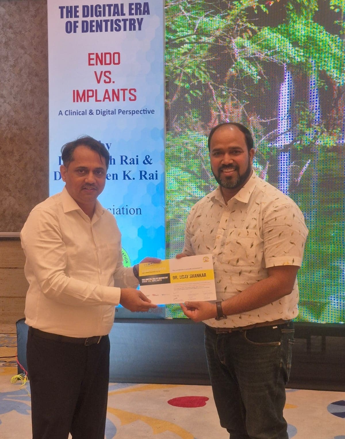 डिजिटल डेंटिस्ट्री सीडीई में डॉ उदय शंकर सम्मानित
