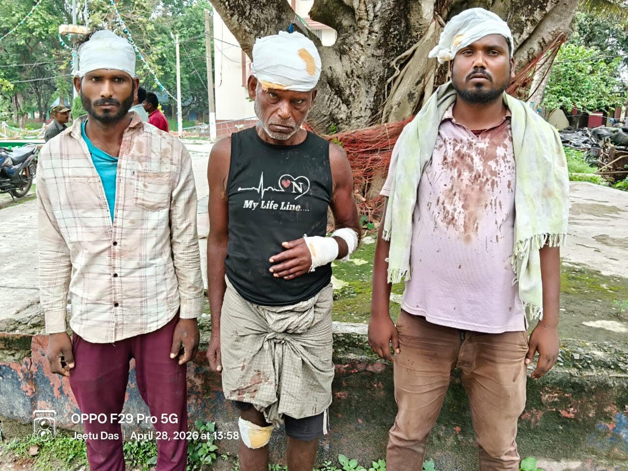 आपसी विवाद में चार व्यक्ति घायल