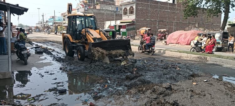 नाले की समुचित निकासी के लिए कार्य शुरू