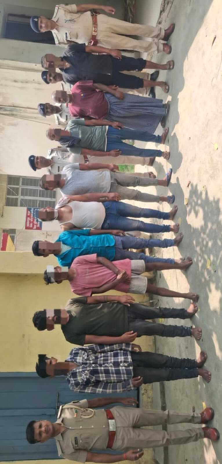 मारपीट सहित विभिन्न मामले के नौ आरोपित को गिरफ्तार