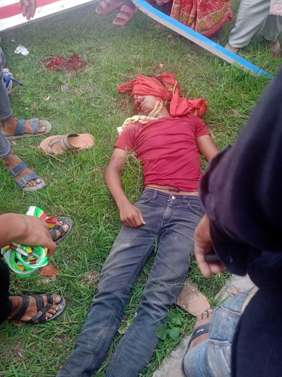 सड़क हादसे में बाइक सवार घायल, रेफर