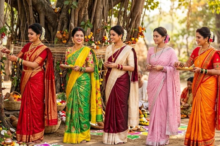 वट सावित्री पूजा में दिखना है सबसे खास, तो जरूर ट्राई करें ये साड़ी कलर कॉम्बिनेशन