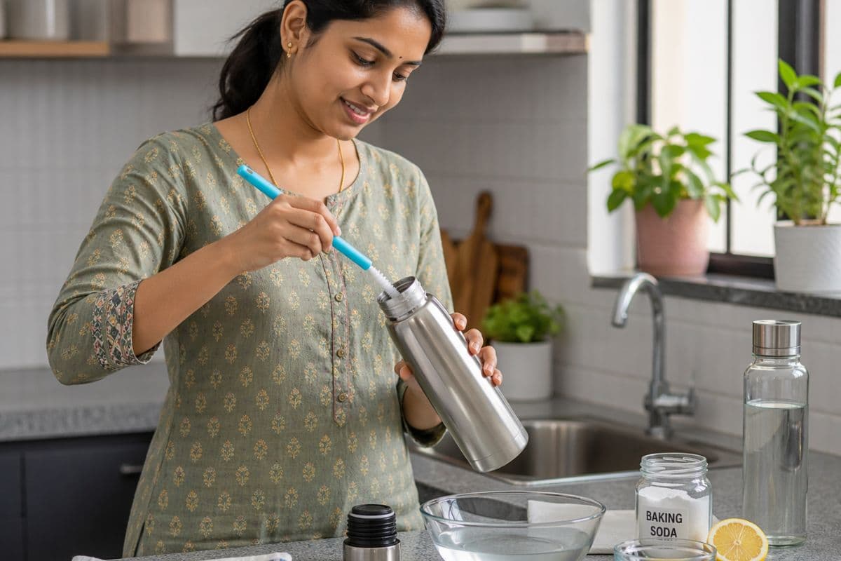 फ्लास्क बोतल से बदबू और दाग होंगे मिनटों में गायब, जानिए सफाई के 5 जबरदस्त तरीके