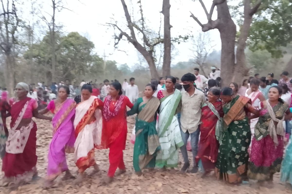 नोवामुंडी के नुईया गांव में आदिवासी समुदाय ने धूमधाम से मनाया मागे पर्व