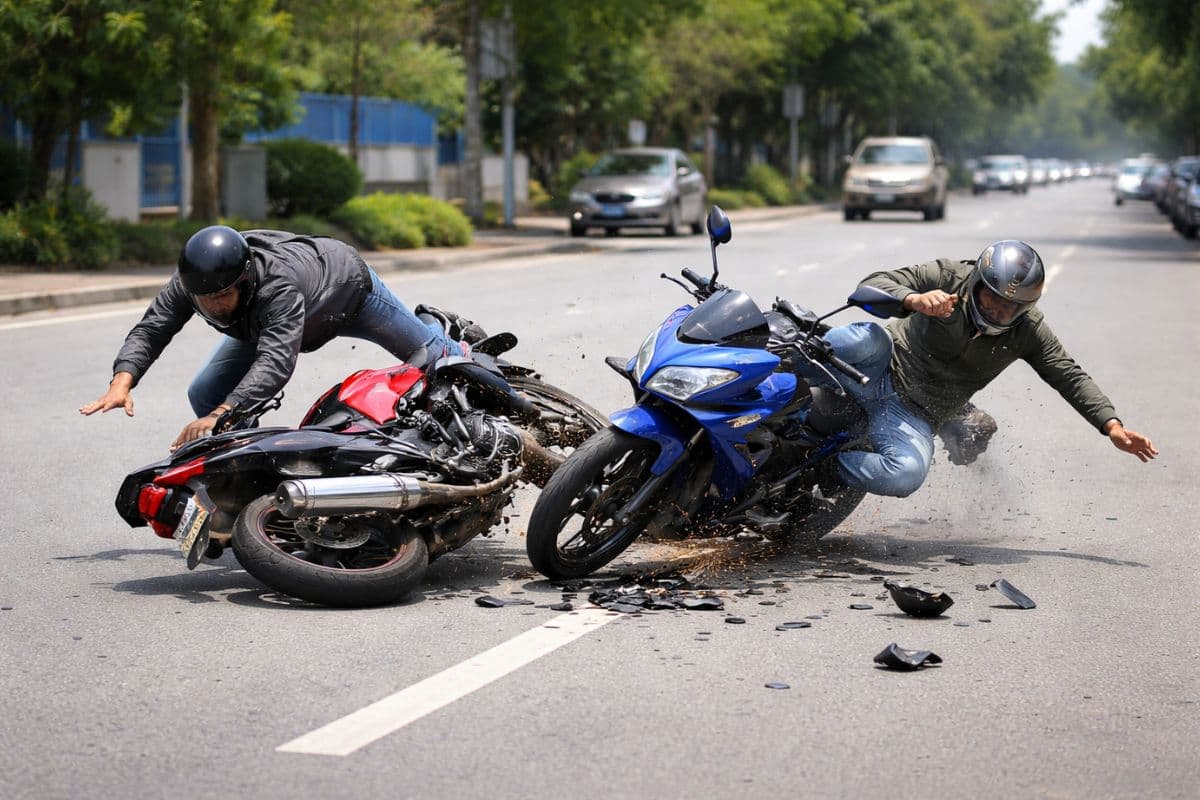 अनगड़ा में नाना-नाती की दो बाइकों की टक्कर, नाती की मौत