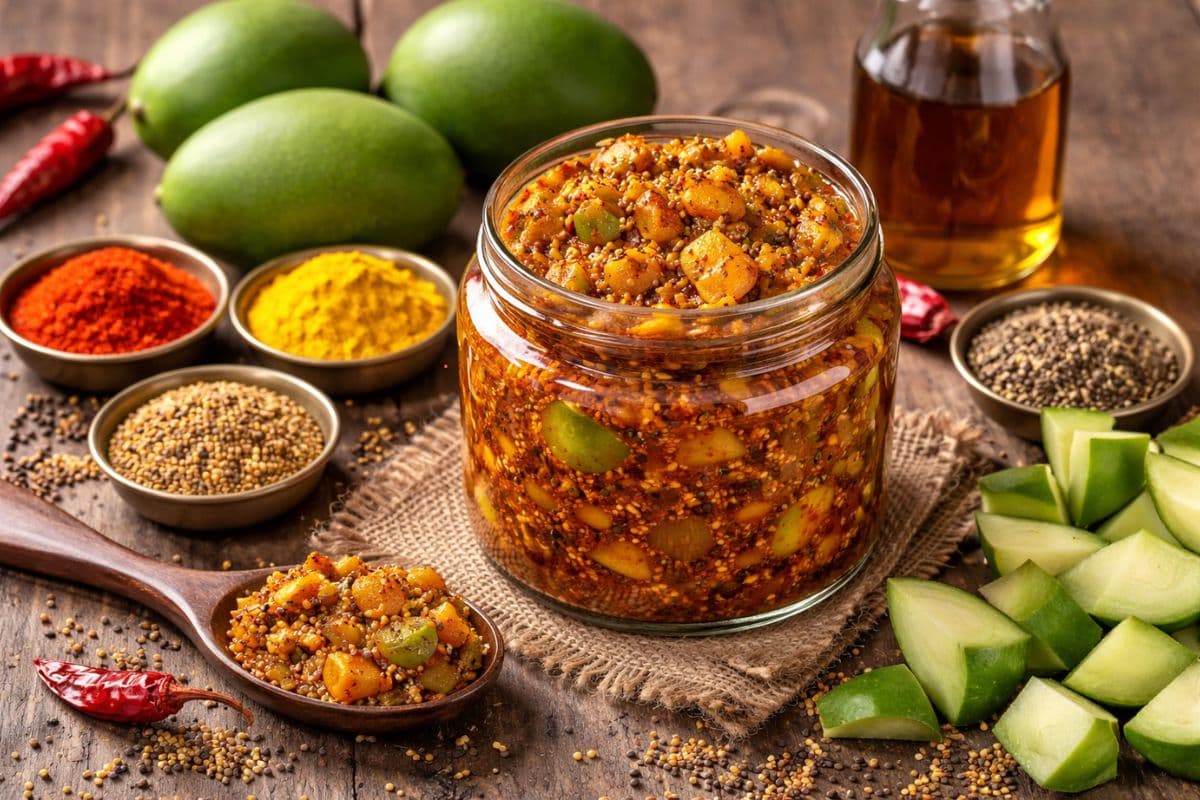 मिनटों में तैयार मसालेदार आम का अचार, उंगलियां चाटते रह जाएंगे