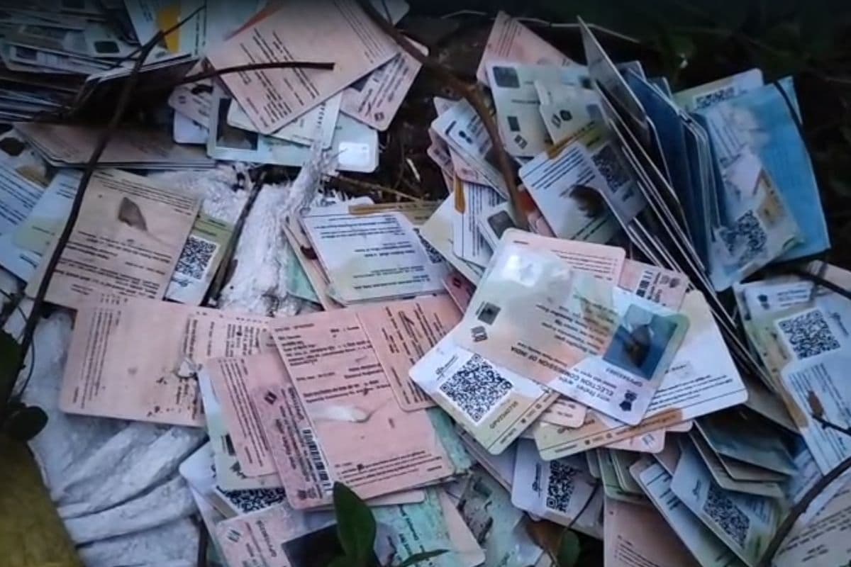 Bokaro: जंगल में भारी मात्रा में वोटर कार्ड, पैन और एटीएम कार्ड बरामद