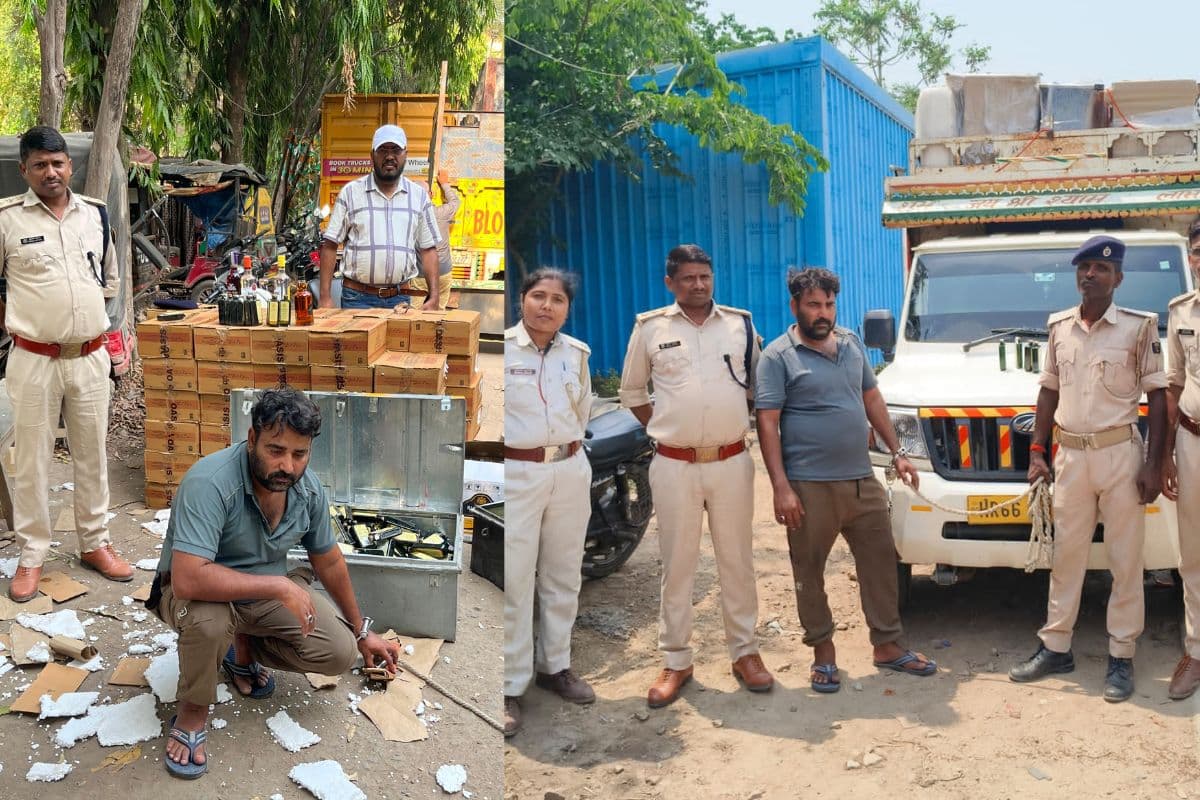 Buxar News: फर्नीचर के बीच छुपाकर दरभंगा ले जाई जा रही 8.50 लाख की विदेशी शराब जब्त