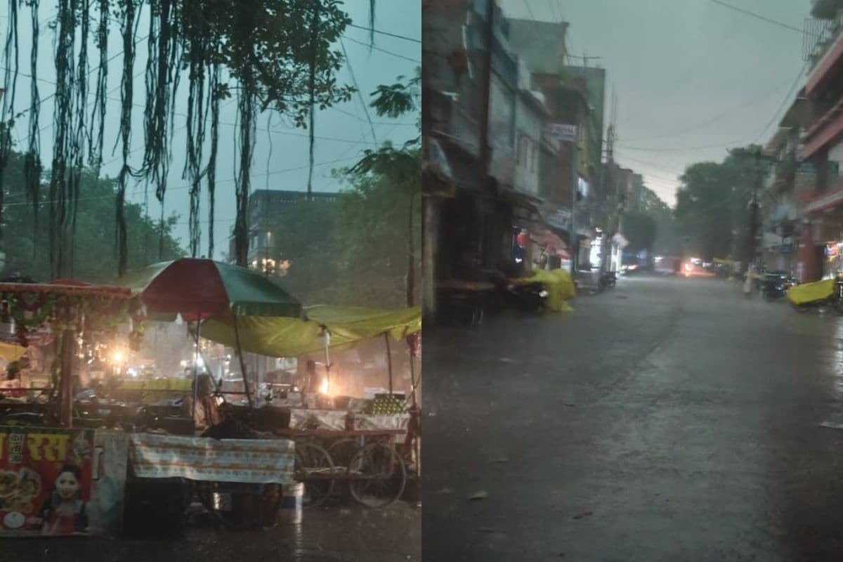 आसमान में छाए काले बादलों ने कराया रात का एहसास, गरज-चमक के साथ हुई झमाझम बारिश