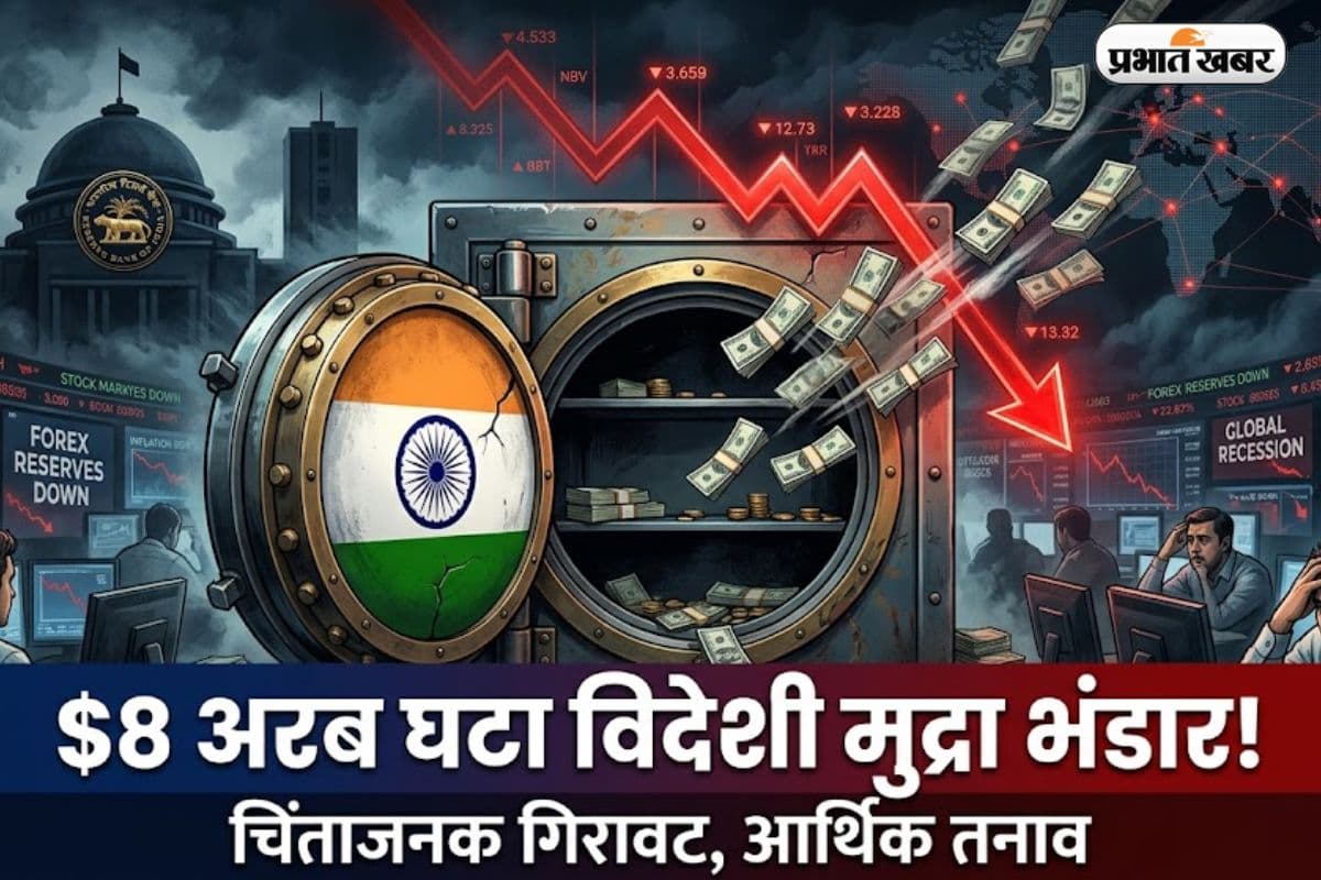 देश के खजाने को लगा झटका! एक हफ्ते में $8 अरब घटा भारत का विदेशी मुद्रा भंडार, जानिए क्या है इसकी बड़ी वजह
