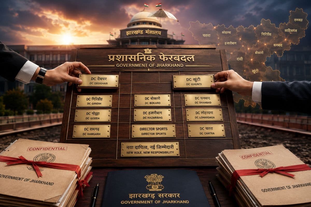 झारखंड में 2 दर्जन से अधिक IAS अफसरों का तबादला, देवघर, खूंटी और गढ़वा को मिले नए DC