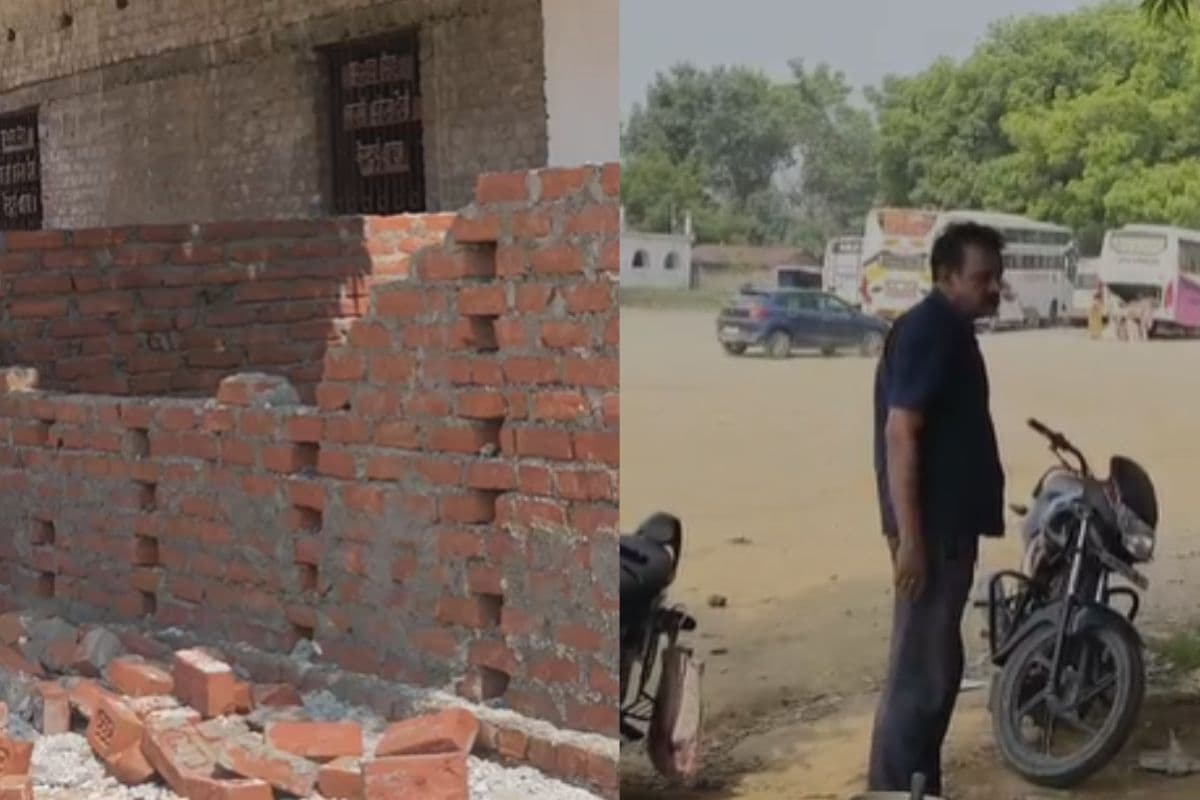 गया के वार्ड 46 में विकास कार्य को लेकर विवाद, आक्रोशित लोगों ने तोड़ी दीवार