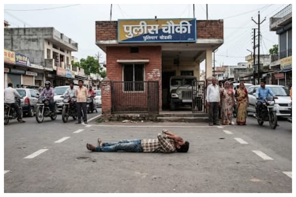 Muzaffarpur News:पिता ने शादी से किया इनकार, तो पुलिस चौकी के सामने बीच सड़क पर लेटा प्रेमी